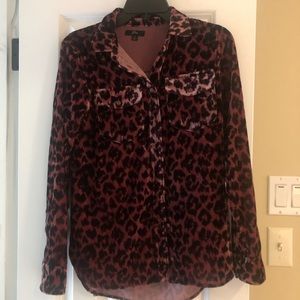 Button down velvet shirt